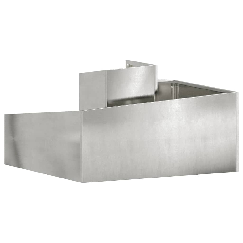 Garten-Pflanzgefäß Silber 80 x 80 x 50 cm Edelstahl