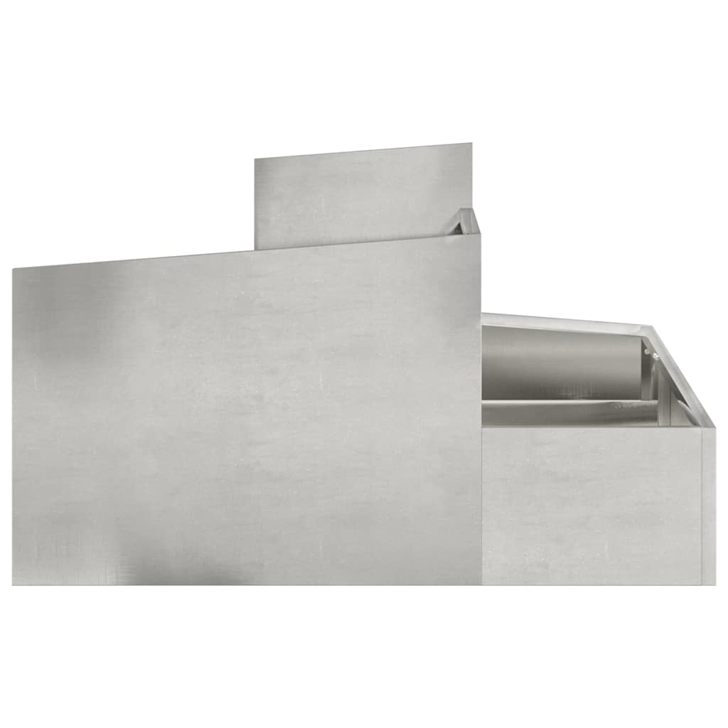 Garten-Pflanzgefäß Silber 80 x 80 x 50 cm Edelstahl