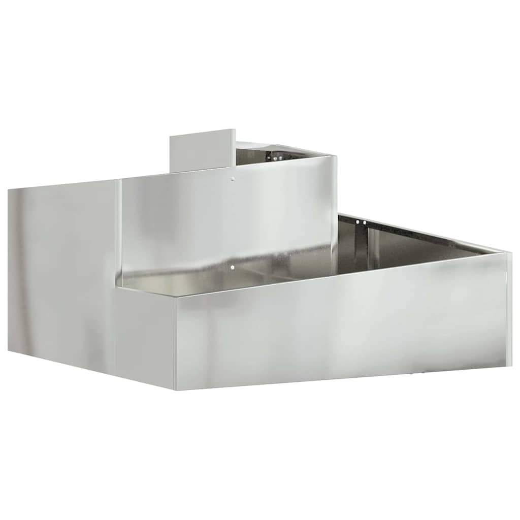 Garten-Pflanzgefäß Silber 80 x 80 x 50 cm Verzinkter Stahl