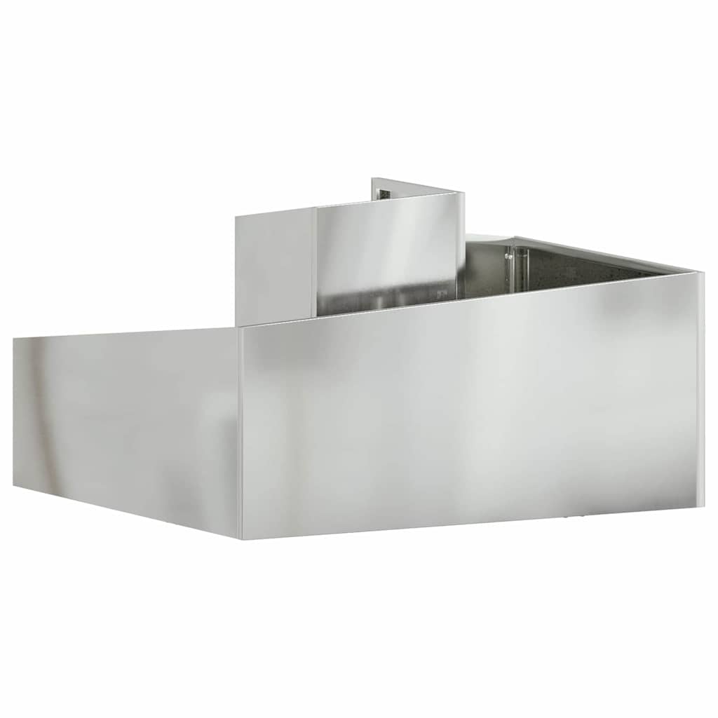 Garten-Pflanzgefäß Silber 80 x 80 x 50 cm Verzinkter Stahl