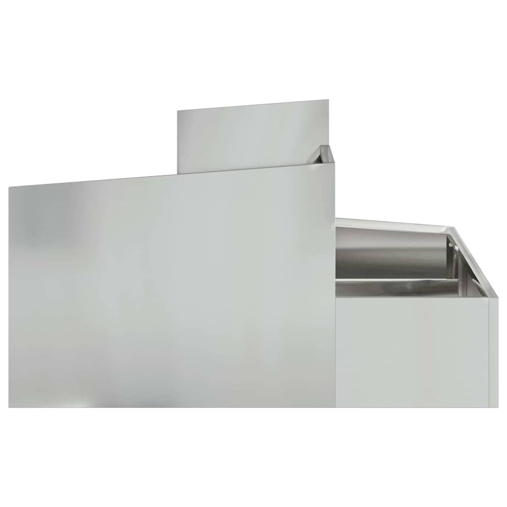 Garten-Pflanzgefäß Silber 80 x 80 x 50 cm Verzinkter Stahl