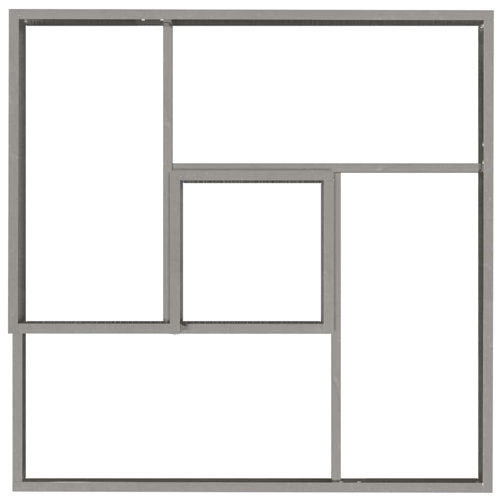 Garten-Pflanzgefäß Silber 80 x 80 x 50 cm Verzinkter Stahl