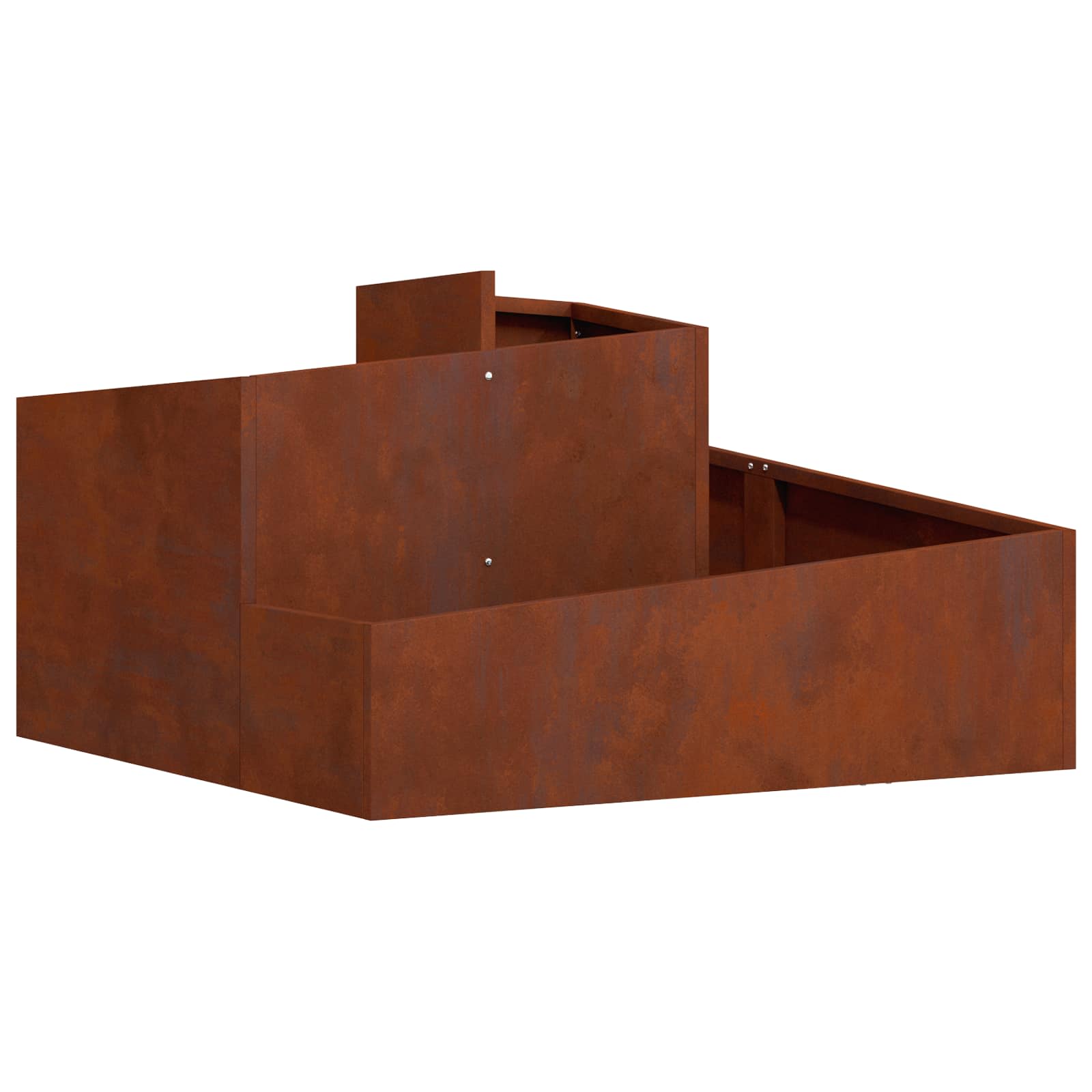 Garten-Pflanzgefäß Rostoptik 80 x 80 x 50 cm Wetterfeststahl