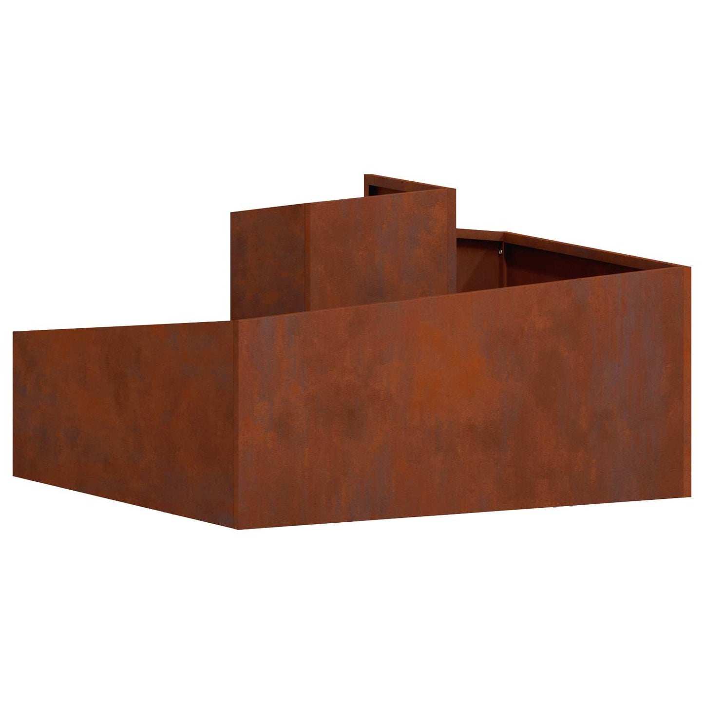 Garten-Pflanzgefäß Rostoptik 80 x 80 x 50 cm Wetterfeststahl