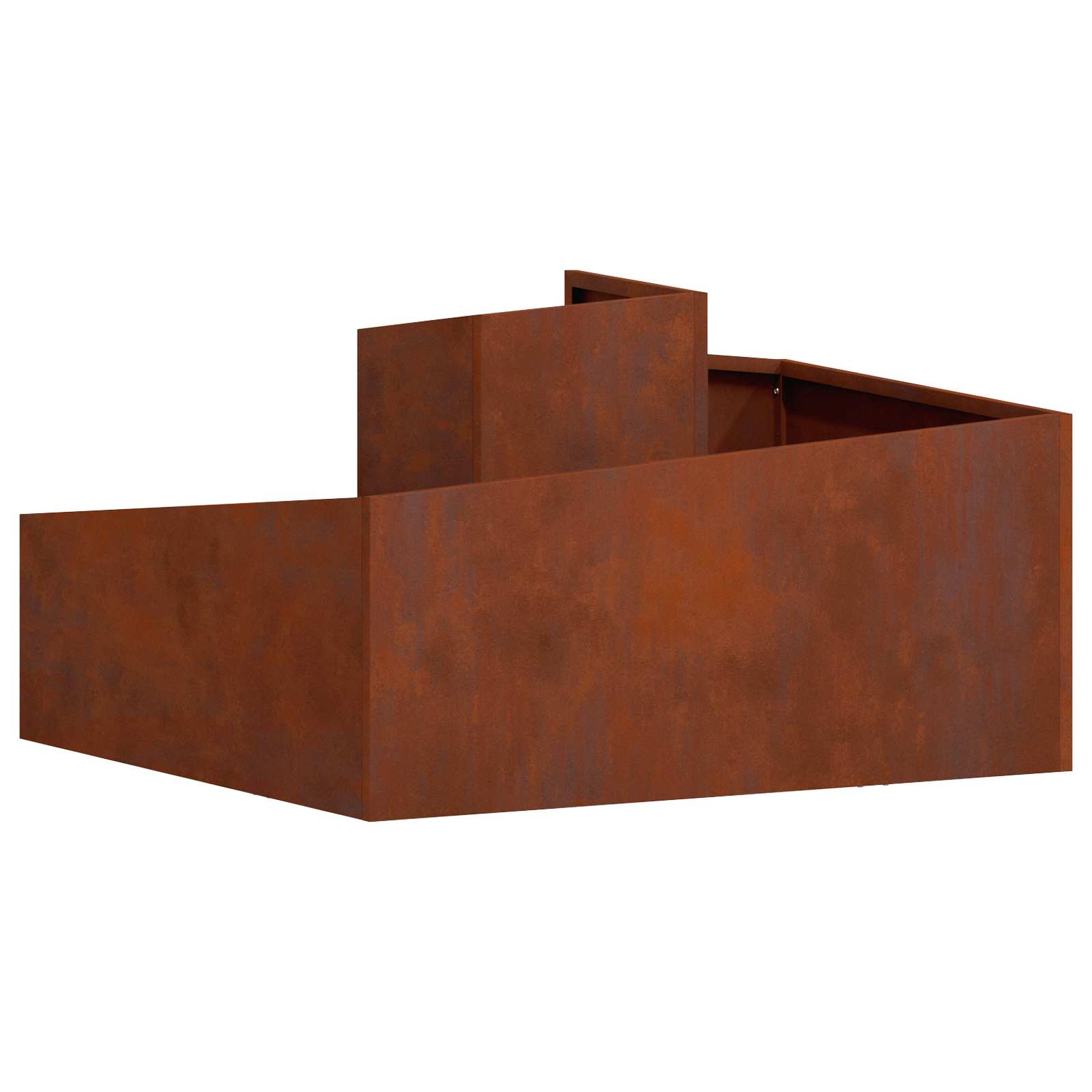 Garten-Pflanzgefäß Rostoptik 80 x 80 x 50 cm Wetterfeststahl