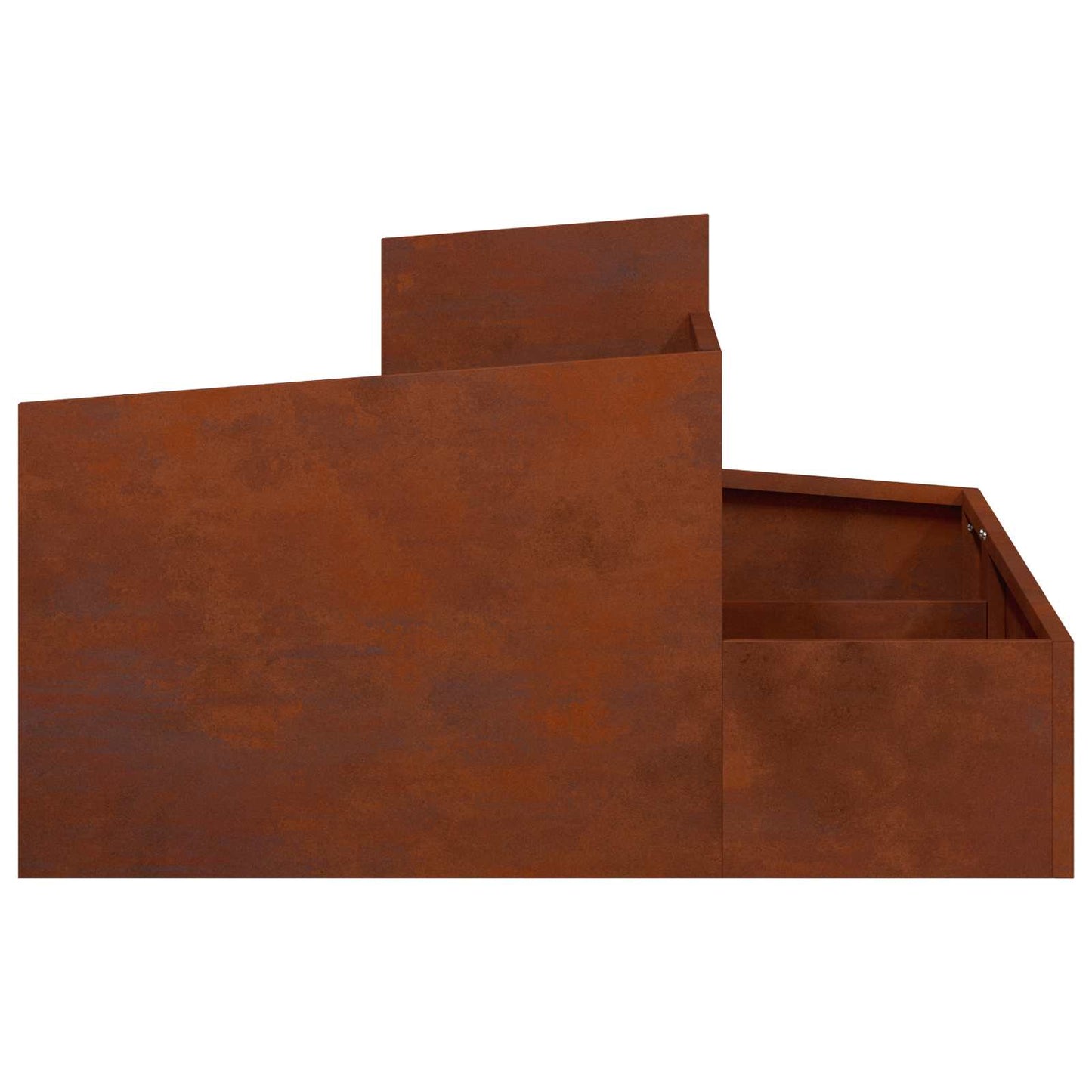 Garten-Pflanzgefäß Rostoptik 80 x 80 x 50 cm Wetterfeststahl