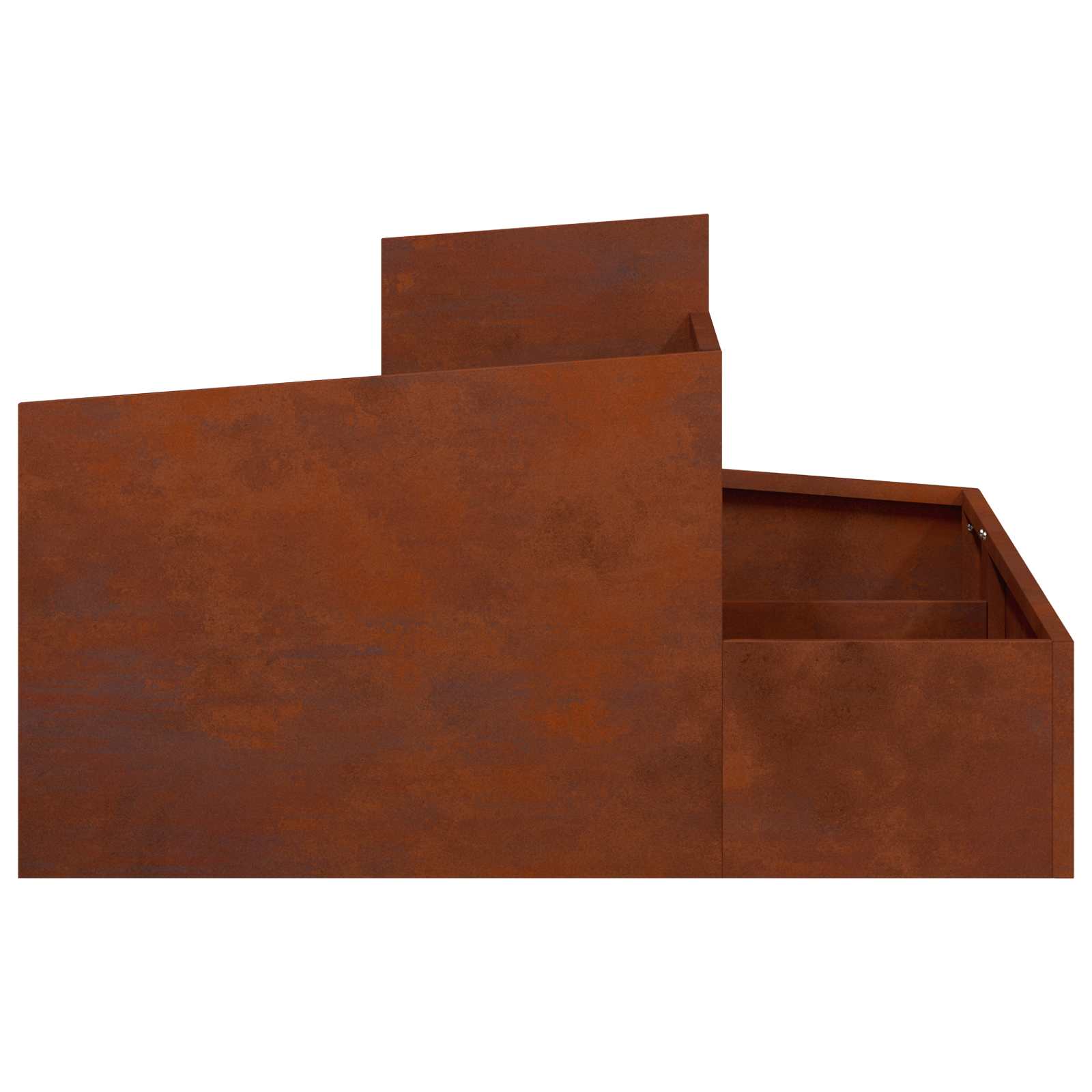 Garten-Pflanzgefäß Rostoptik 80 x 80 x 50 cm Wetterfeststahl