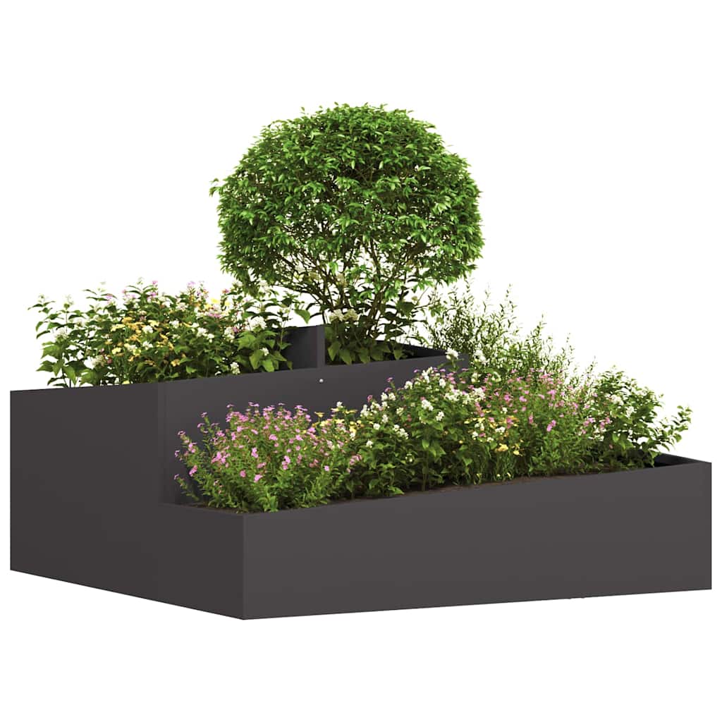 Garten-Pflanzgefäß Schwarz 100 x 100 x 50 cm