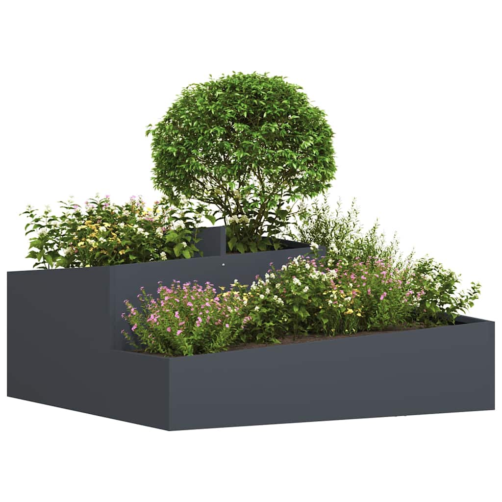 Garten-Pflanzgefäß Anthrazit 100 x 100 x 50 cm