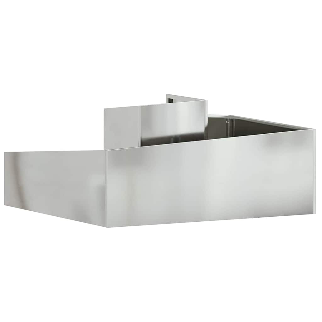 Garten-Pflanzgefäß Silber 100 x 100 x 50 cm Verzinkter Stahl