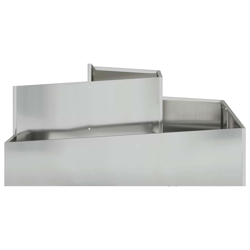 Garten-Pflanzgefäß Silber 100 x 100 x 50 cm Verzinkter Stahl