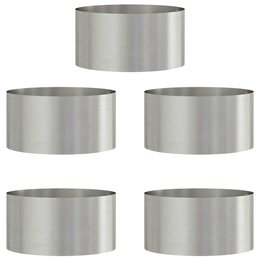 Pflanzenring 5 Stk. Silber 40 x 40 x 20 cm Edelstahl