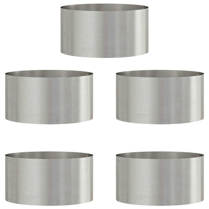 Pflanzenring 5 Stk. Silber 40 x 40 x 20 cm Edelstahl