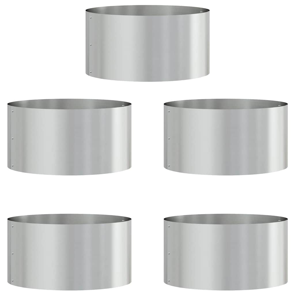 Pflanzenring 5 Stk. Silber 40 x 40 x 20 cm Verzinkter Stahl