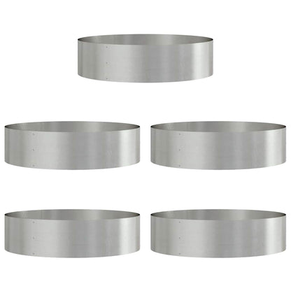 Pflanzenring 5 Stk. Silber 80 x 80 x 20 cm Edelstahl