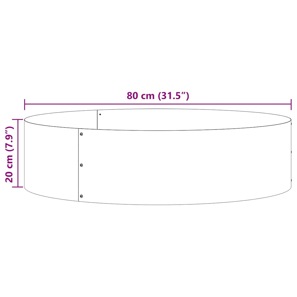Pflanzenring 5 Stk. Silber 80 x 80 x 20 cm Edelstahl