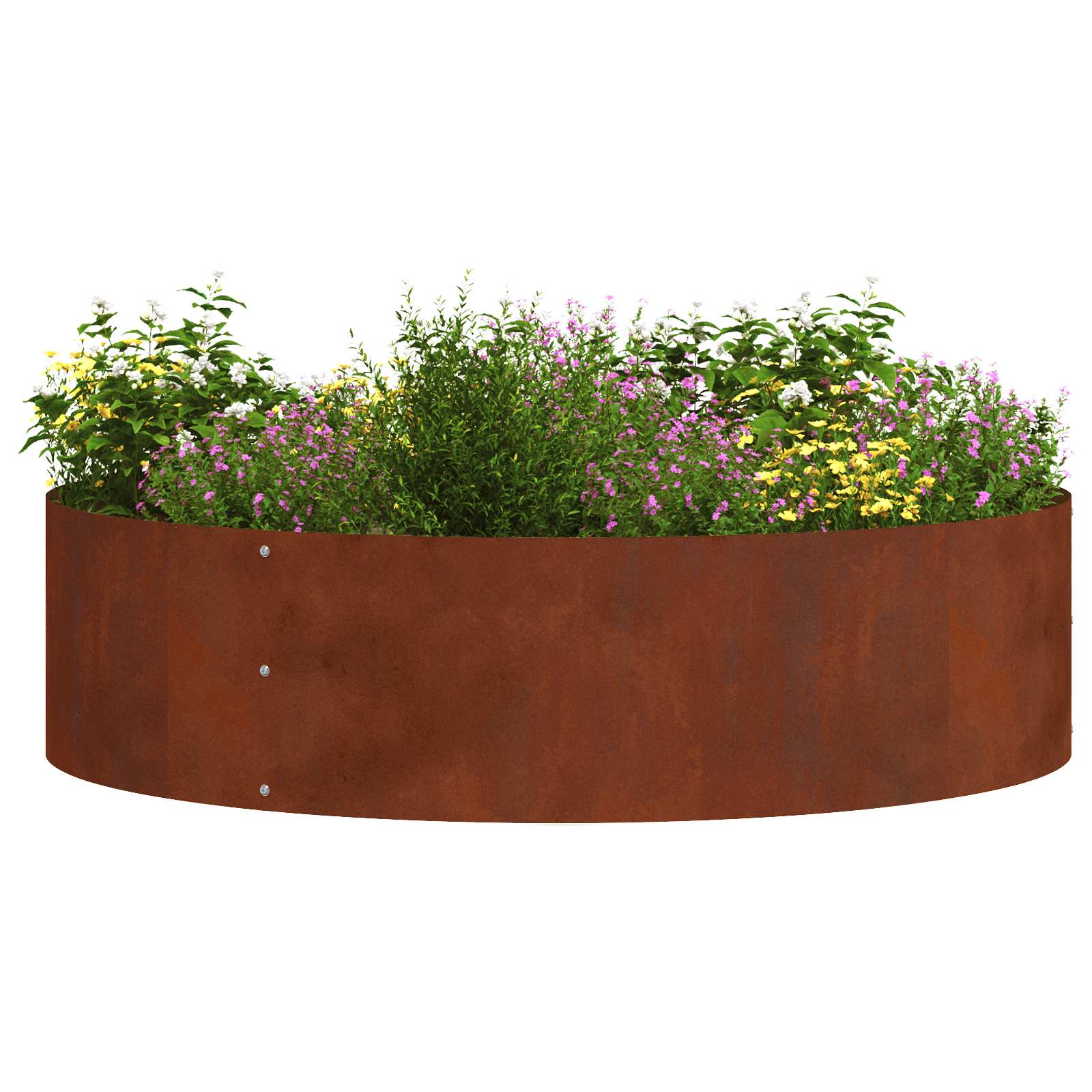 Pflanzenring 5 Stk. Rostig 80 x 80 x 20 cm Wetterfeststahl