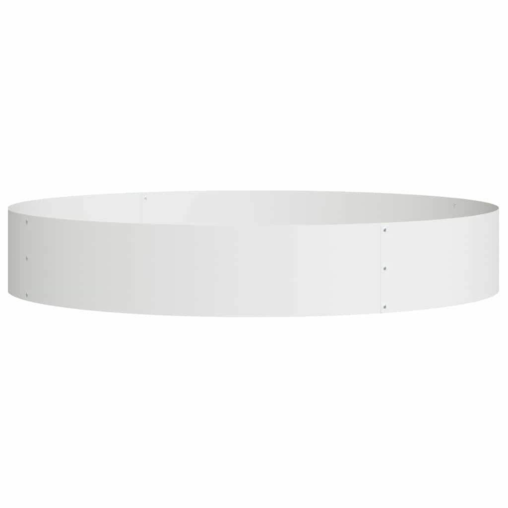 Pflanzenring 5 Stk. Weiß 120 x 120 x 20 cm Kaltgewalzter Stahl