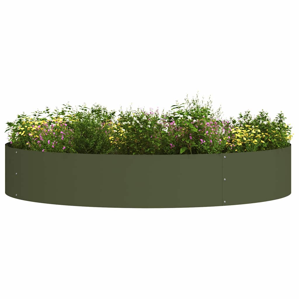 Pflanzenring Olive Grün 120 x 120 x 20 cm Kaltgewalzter Stahl