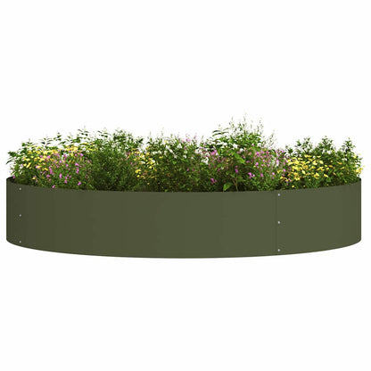 Pflanzenring Olive Grün 120 x 120 x 20 cm Kaltgewalzter Stahl