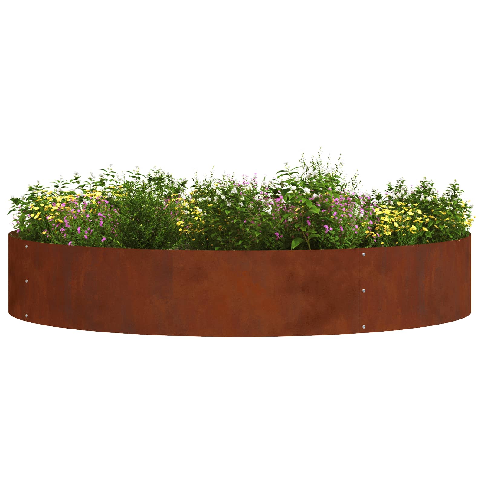 Pflanzenring 5 Stk. Rostig 120 x 120 x 20 cm Wetterfeststahl