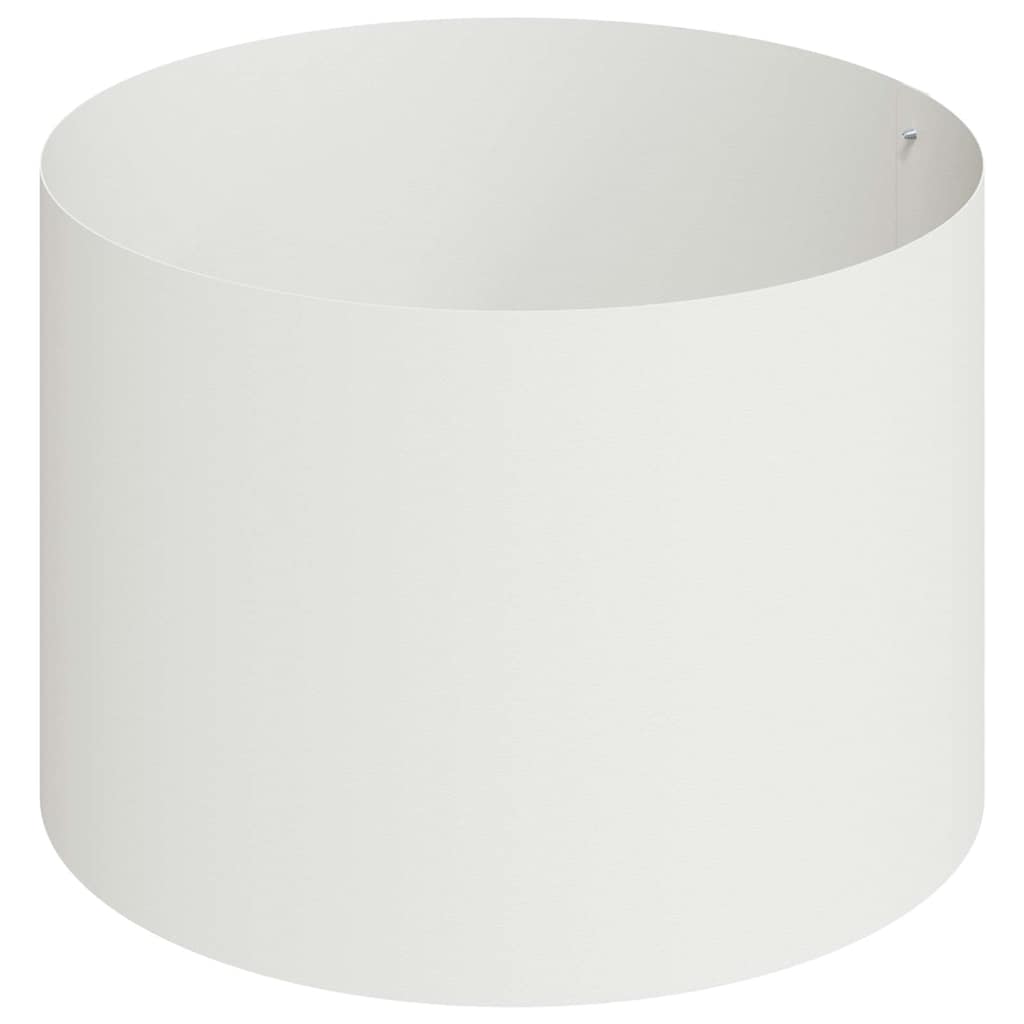 Garten-Pflanzgefäß Weiß 90 x 90 x 20 cm Kaltgewalzter Stahl