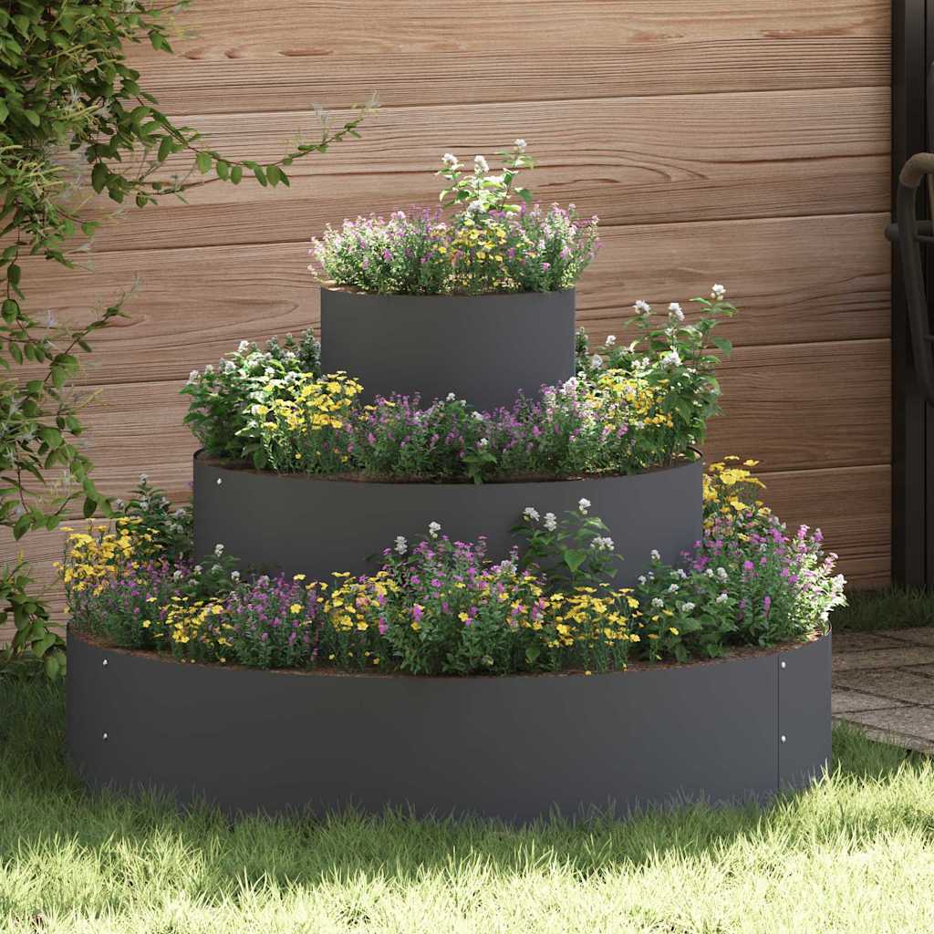 Garten-Pflanzgefäß Anthrazit 90 x 90 x 20 cm