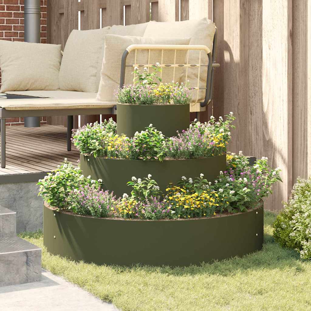 Garten-Pflanzgefäß Olive Grün 90 x 90 x 20 cm
