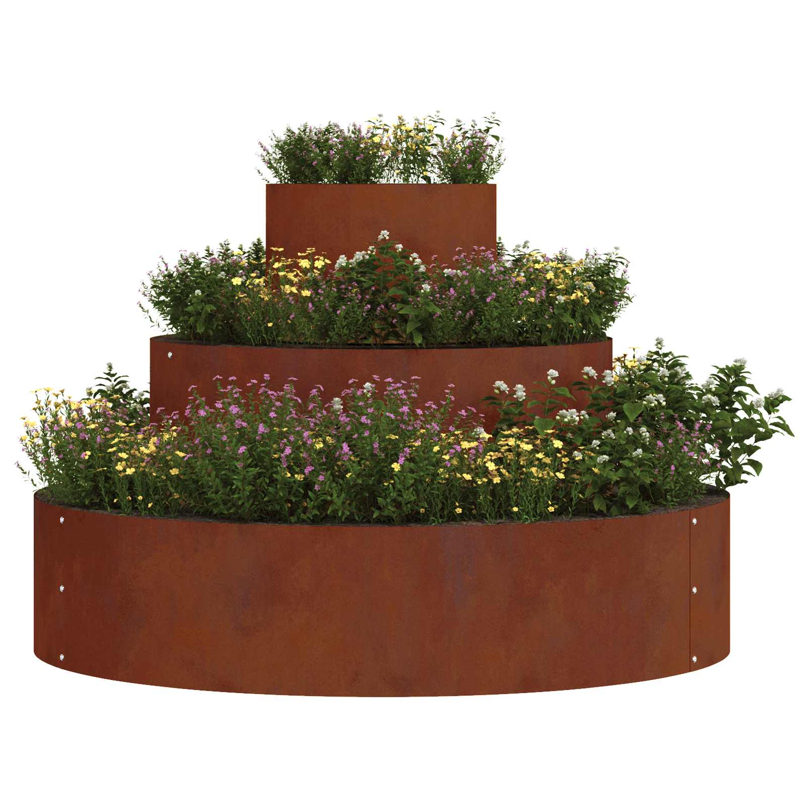 Garten-Pflanzgefäß Rostig 90 x 90 x 20 cm Wetterfeststahl