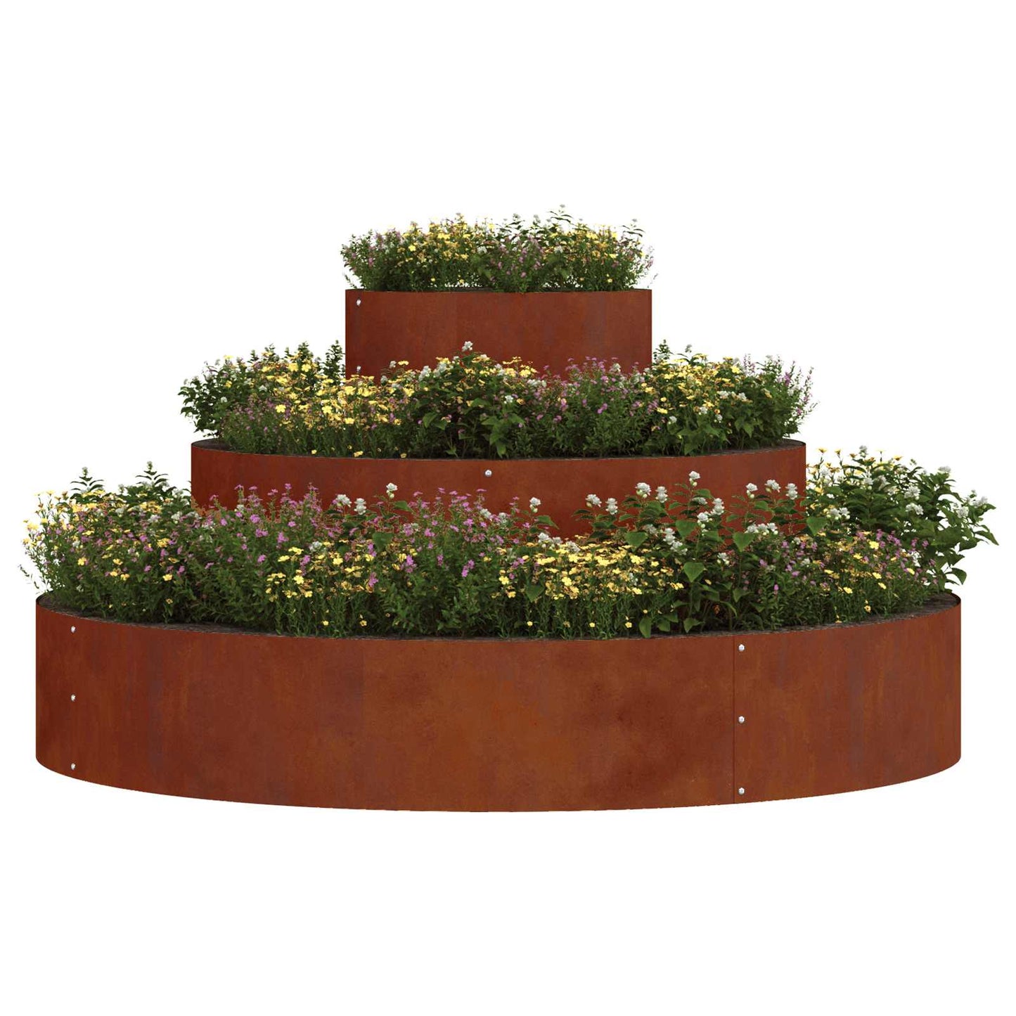 Garten-Pflanzgefäß Rostig 120 x 120 x 20 cm Wetterfeststahl