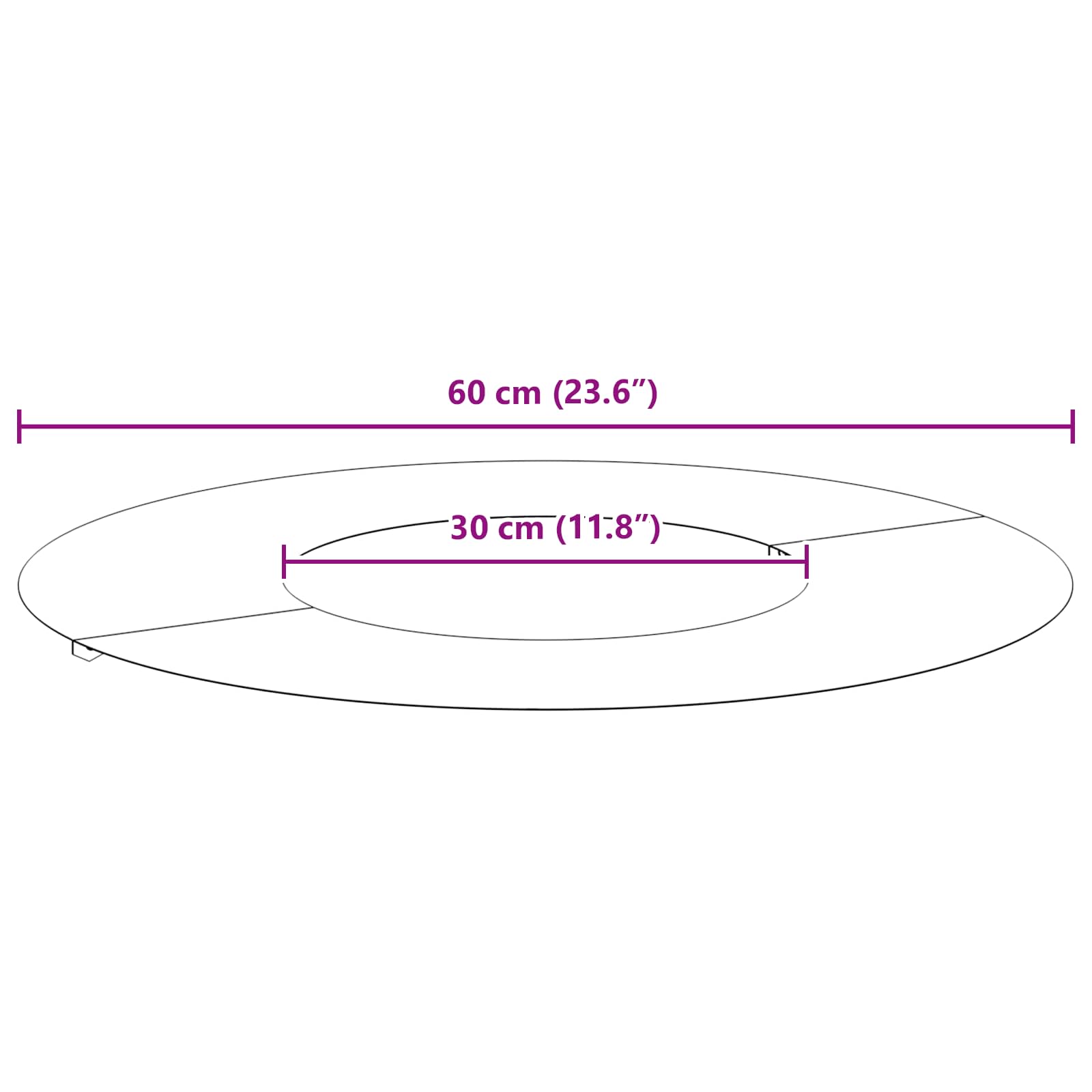 geeignet für flachen Baumring Rostig Ø30/60 cm