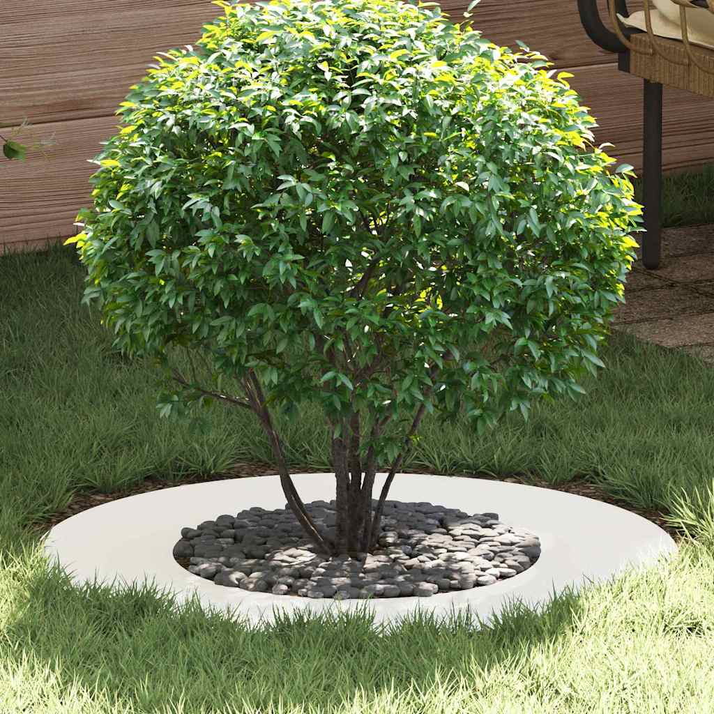 geeignet für flache Baumringe 5 Stk. Weiß Ø40/70 cm Stahl