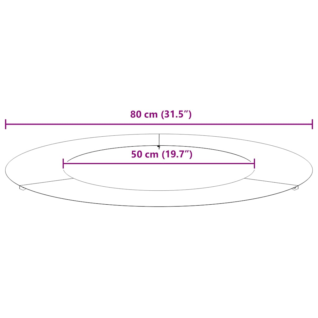 geeignet für flache Baumringe 5 Stk. Weiß Ø50/80 cm Stahl