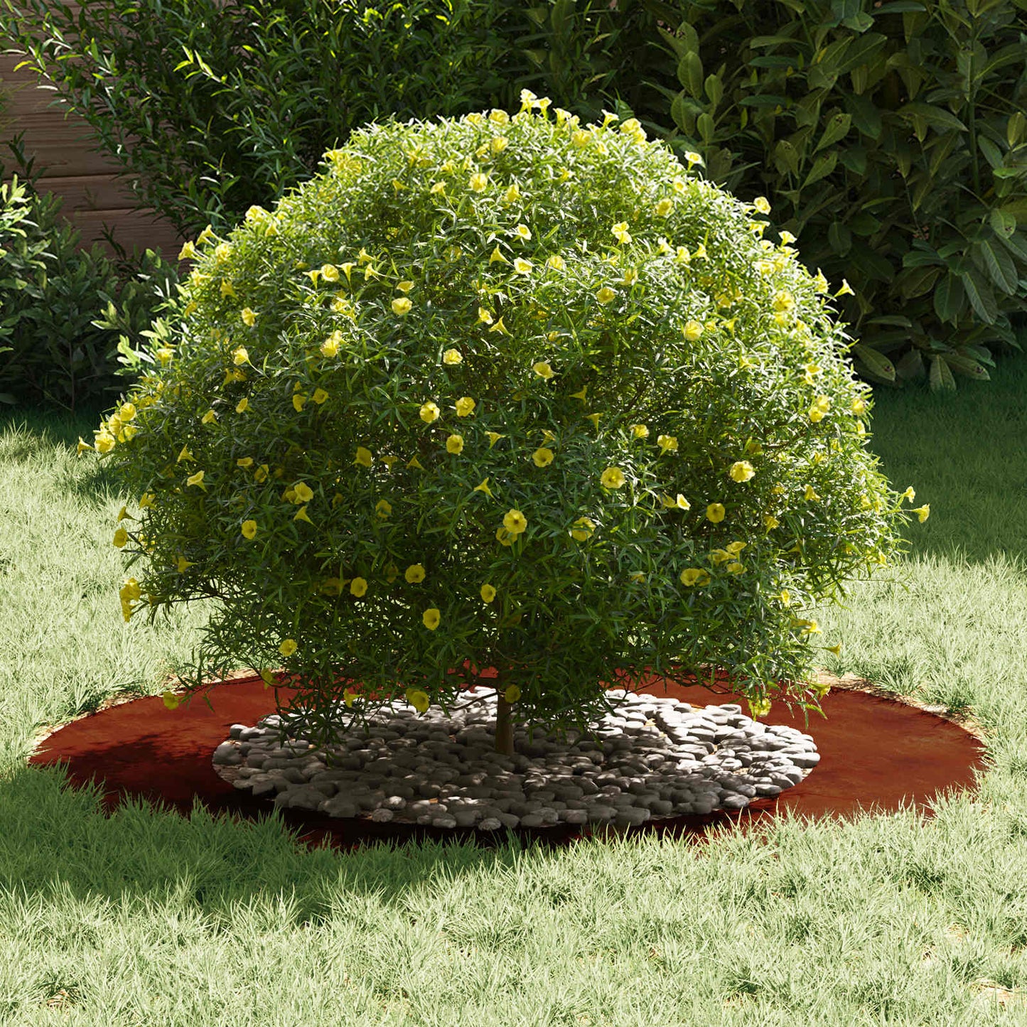 geeignet für flache Baumringe 5 Stk. Rostig Ø50/80 cm