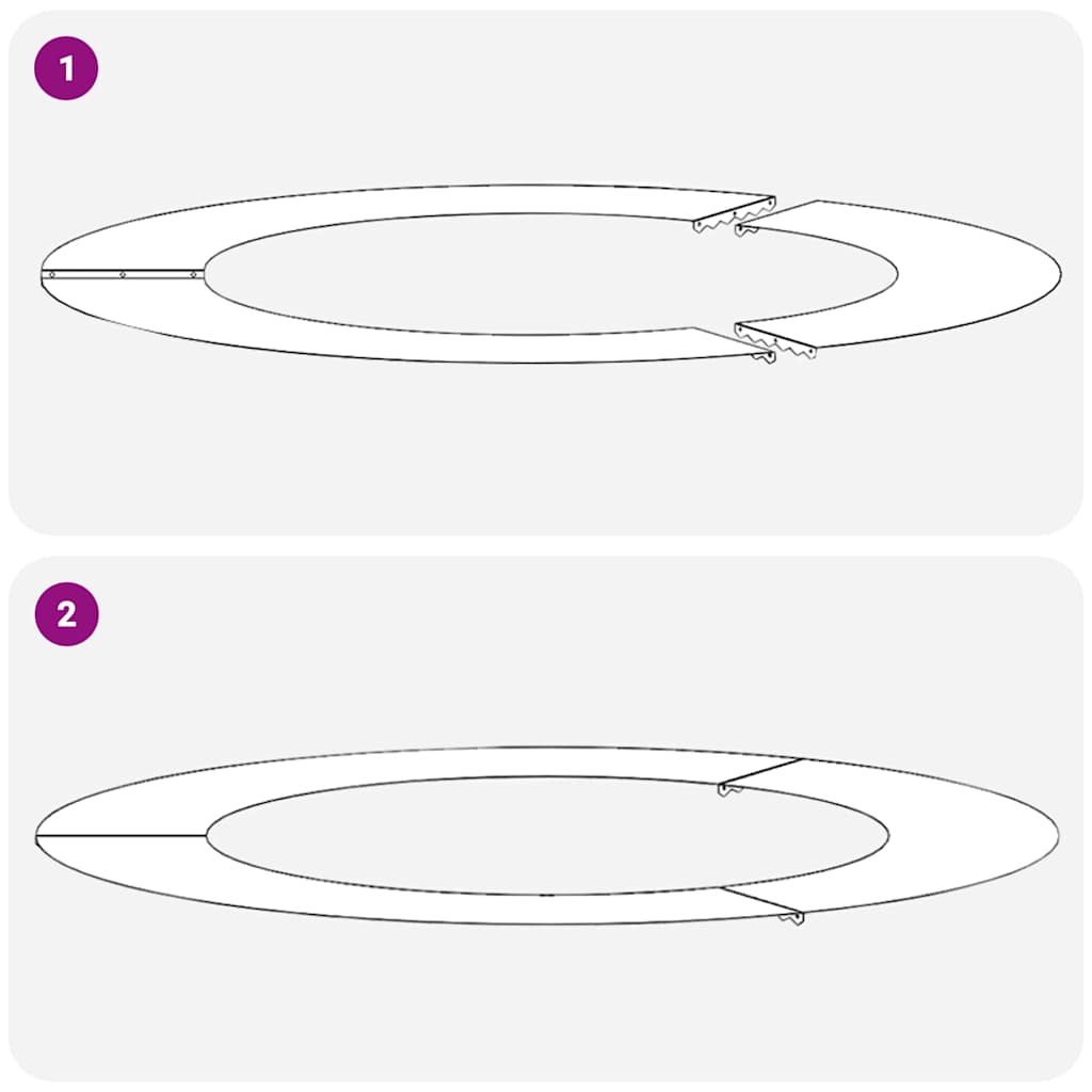 geeignet für flachen Baumring Weiß Ø60/90 cm Stahl