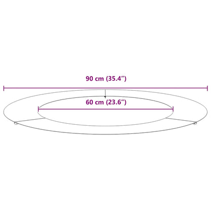 geeignet für flachen Baumring Weiß Ø60/90 cm Stahl
