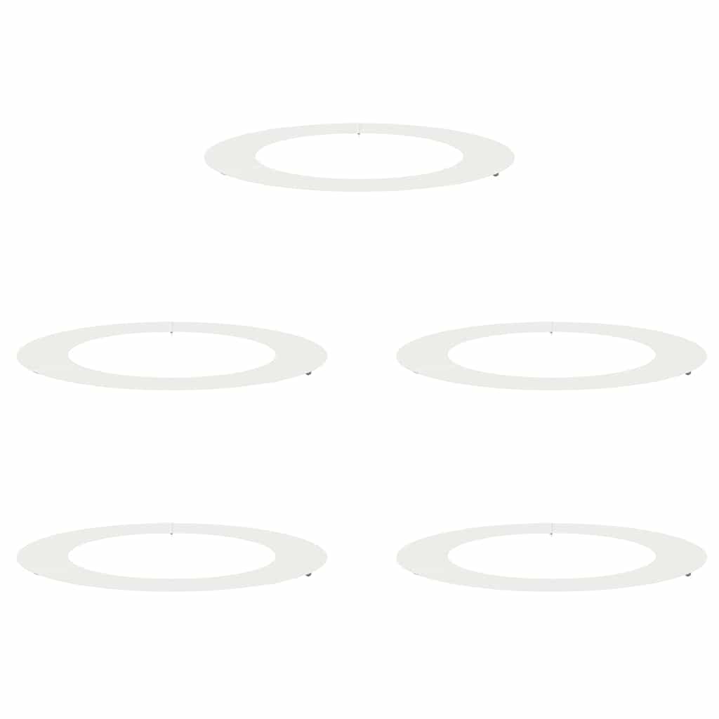 geeignet für flache Baumringe 5 Stk. Weiß Ø60/90 cm Stahl