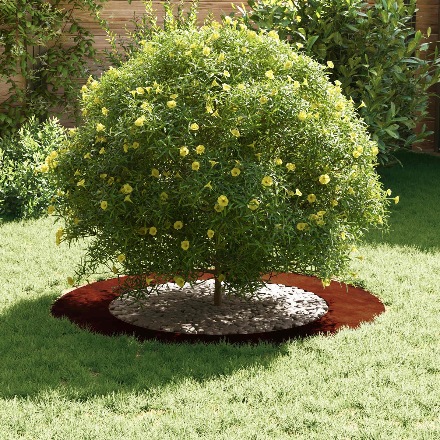 geeignet für flache Baumringe 5 Stk. Rostig Ø60/90 cm