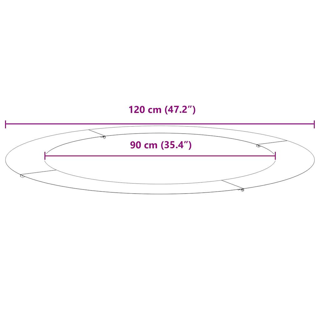 geeignet für flachen Baumring Weiß Ø90/120 cm Stahl
