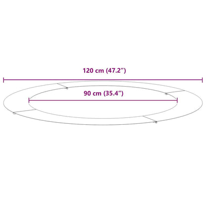 geeignet für flache Baumringe 5 Stk. Weiß Ø90/120 cm Stahl