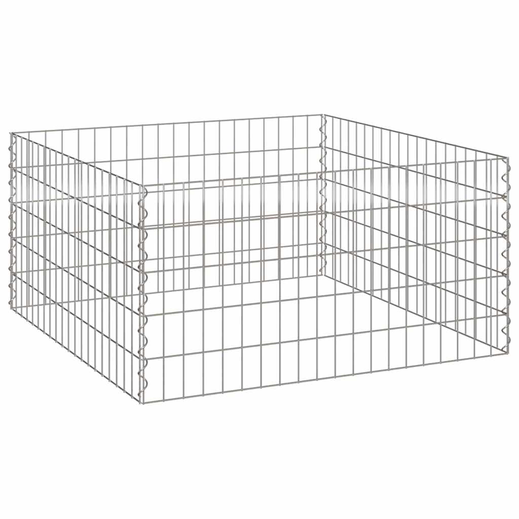 Quadratischer Komposter 100 x 100 x 50 cm Eisen