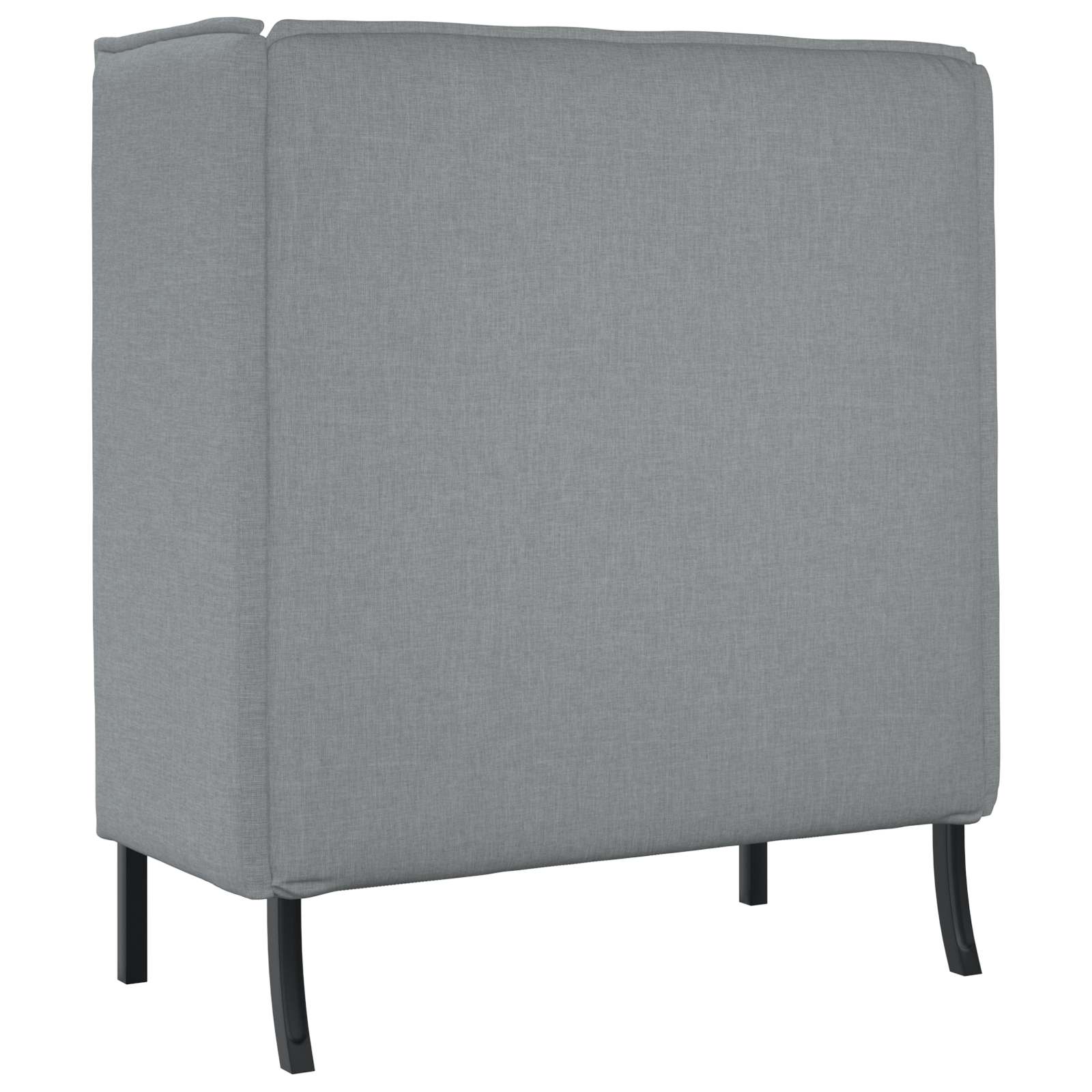 Hoher Rücken Sofa 101cm Hellgrau Stoff