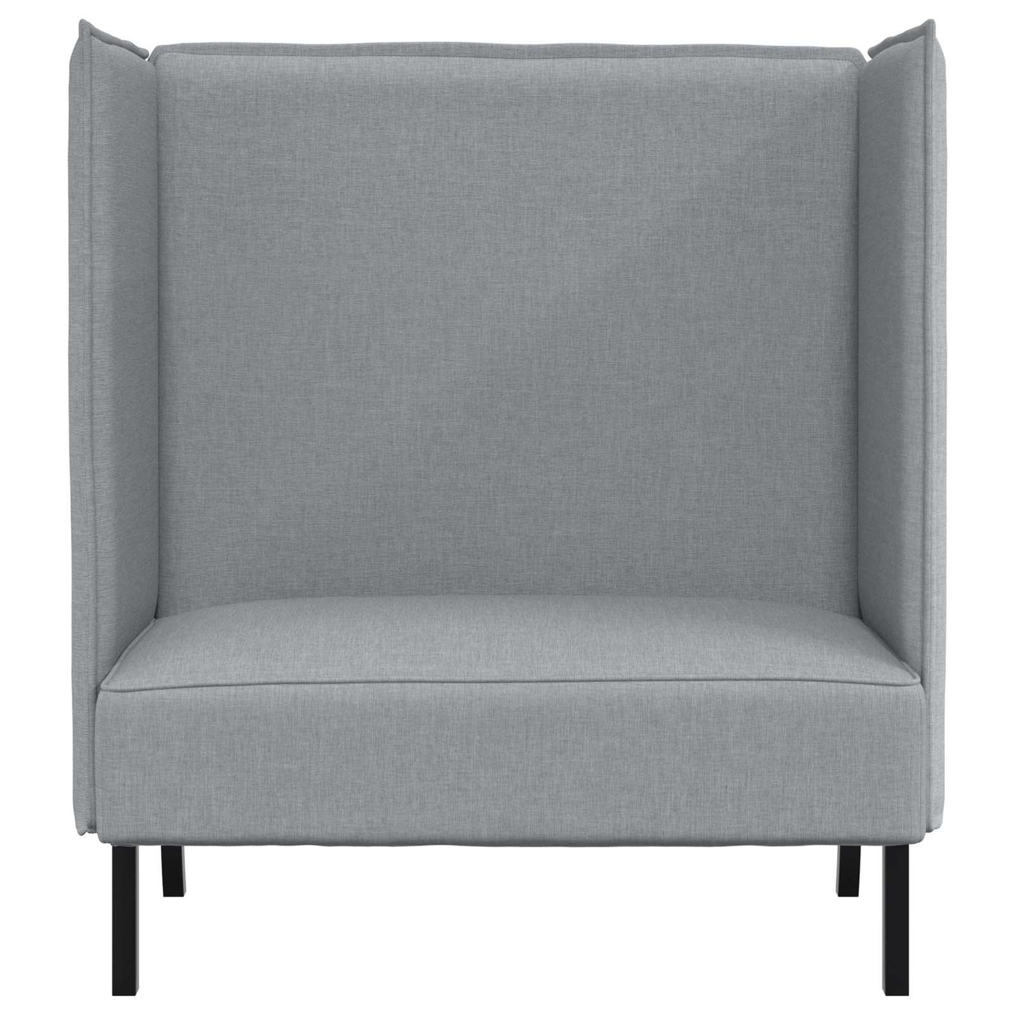 Hoher Rücken Sofa 101cm Hellgrau Stoff