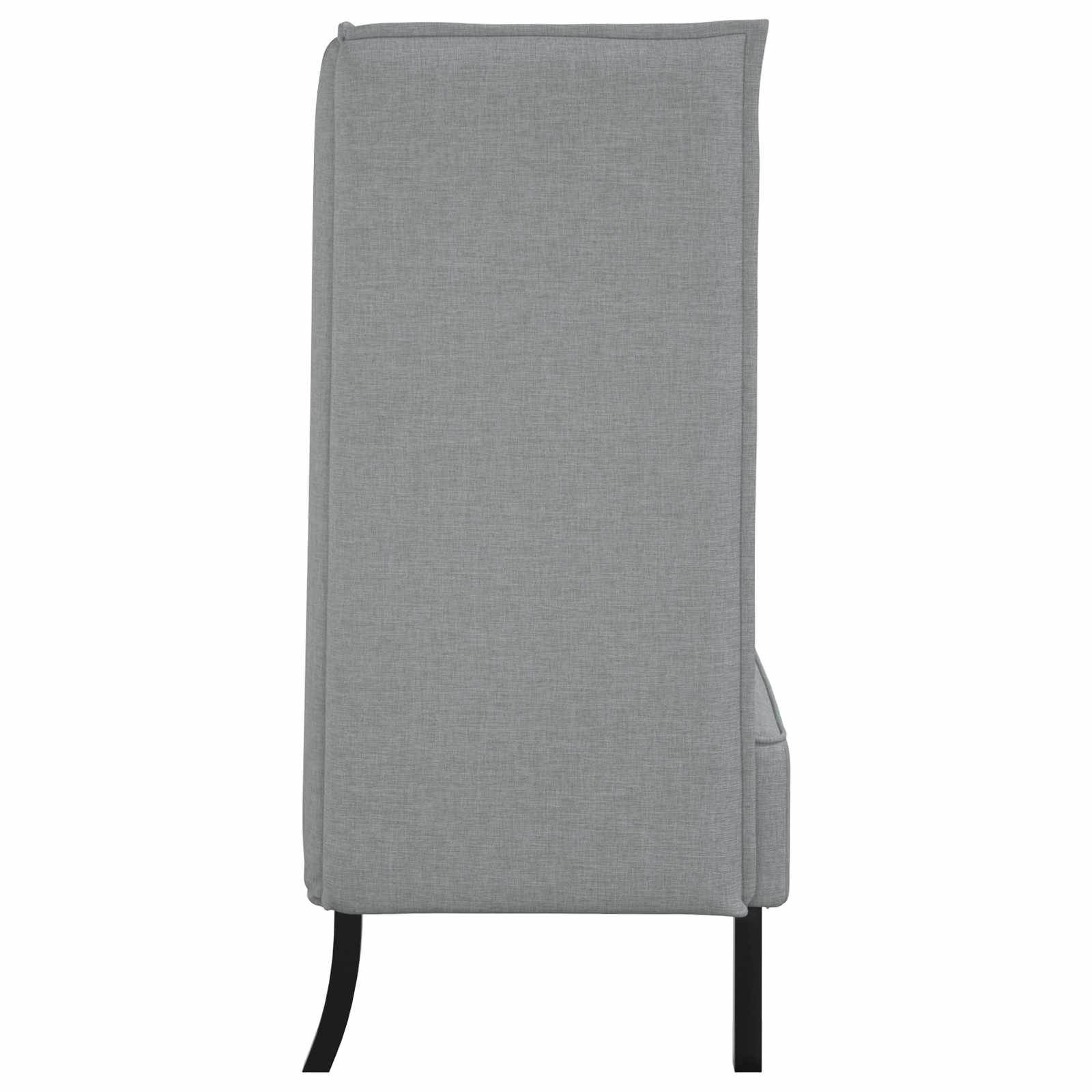 Hoher Rücken Sofa 101cm Hellgrau Stoff