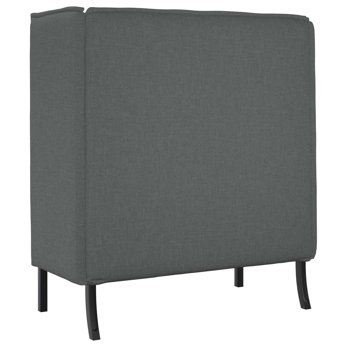 Hoher Rücken Sofa 101cm Dunkelgrau Stoff