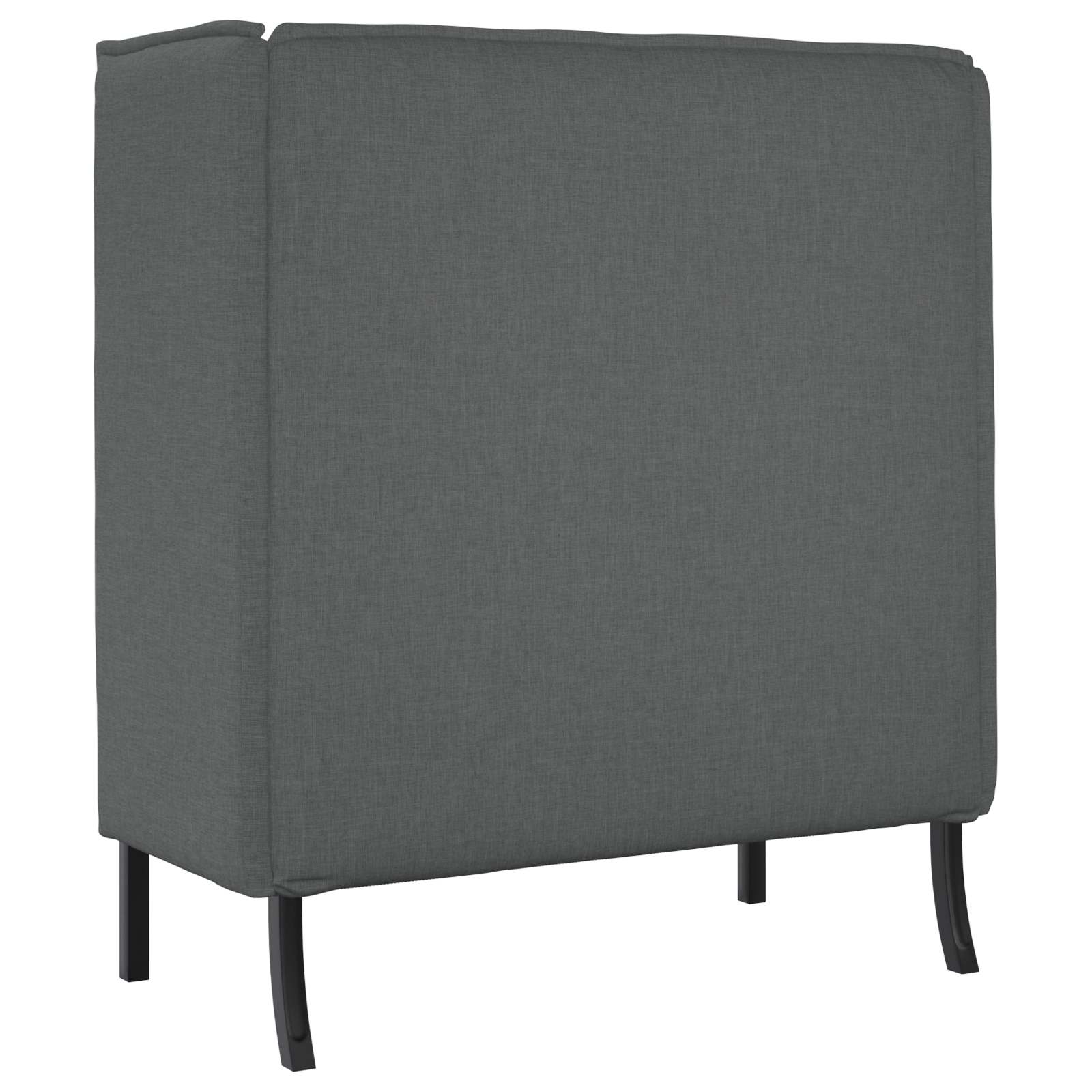 Hoher Rücken Sofa 101cm Dunkelgrau Stoff