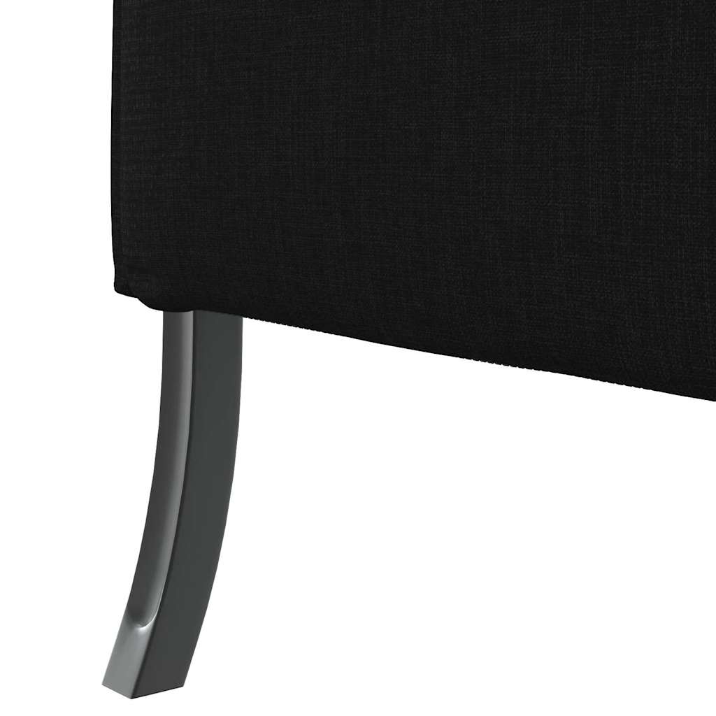 Hoher Rücken Sofa 101cm Schwarz Stoff
