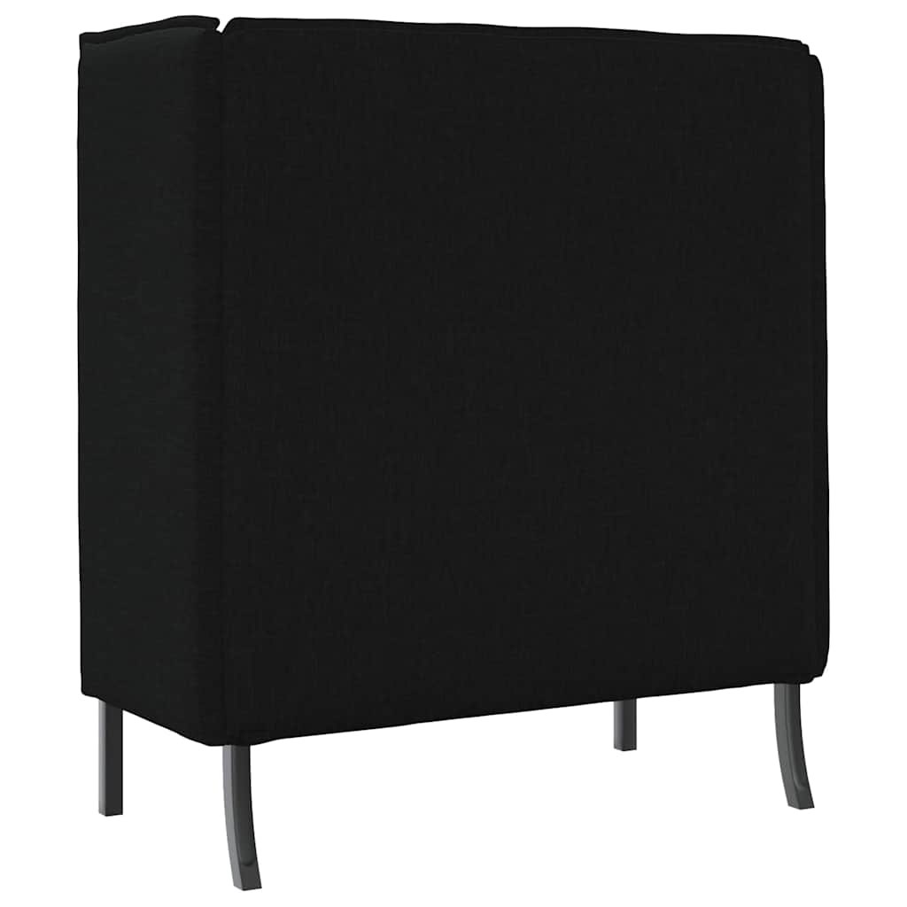Hoher Rücken Sofa 101cm Schwarz Stoff