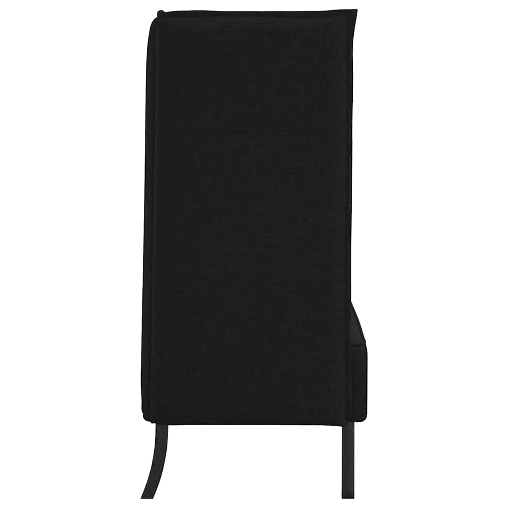 Hoher Rücken Sofa 101cm Schwarz Stoff