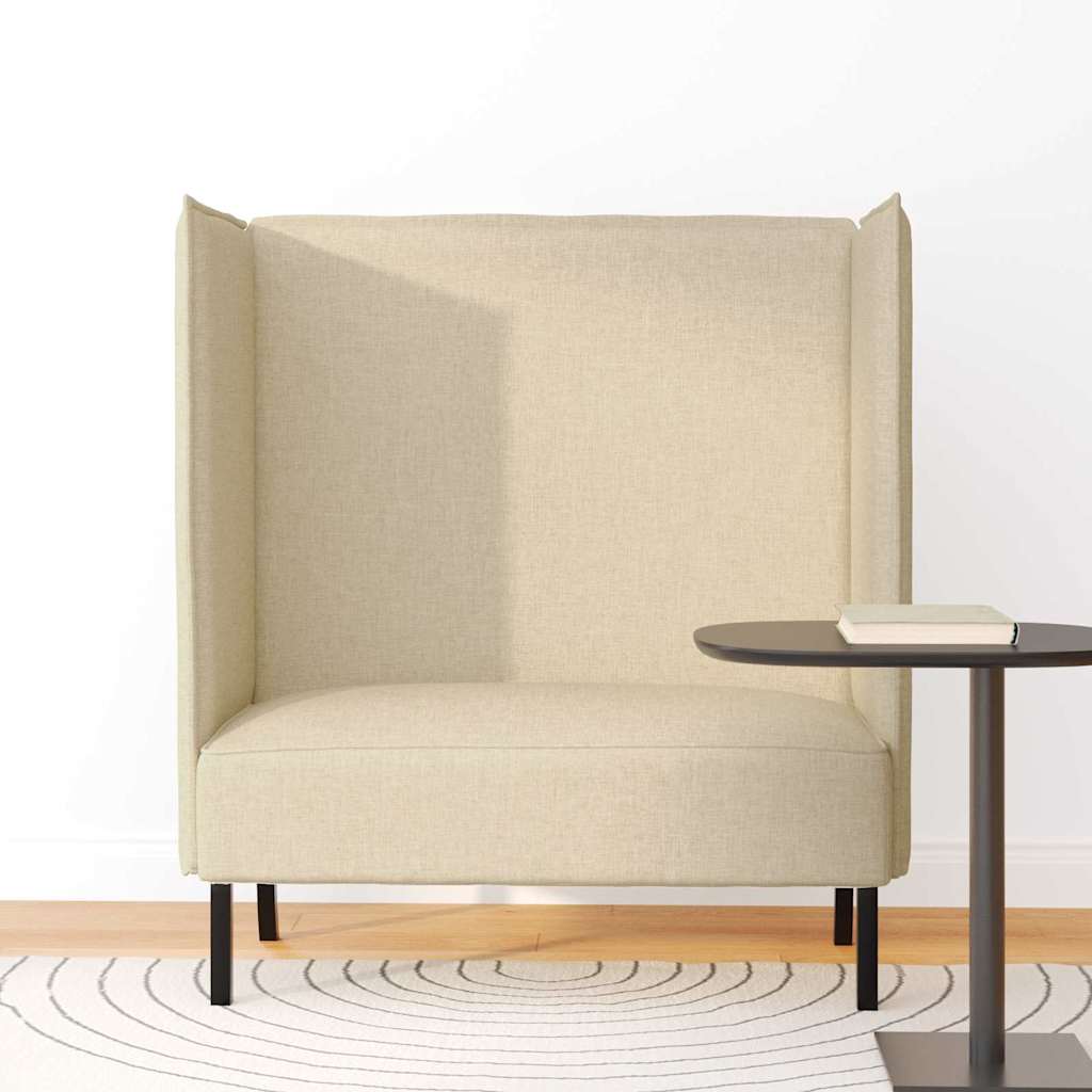 Hoher Rücken Sofa Creme 109 x 56 x 121 cm Stoff